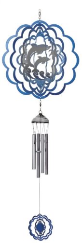 Wind Chime Ripple Illusion Dolphin Hanging Garden Porch Decoration