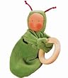 K&auml;the Kruse 74173 Rainbow Baby Green Grabbing Ring Doll