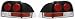 96-98 FORD MUSTANG ALTEZZA CRYSTAL CLEAR TAIL LIGHT, one set (left and right included), Paintable Carbon Fiber Bezel (1996 96 1997 97 1998 98) FD9698CCTL1