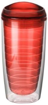 Design For Living Double Wall Hot/Cold Cup with Lid, 20-Ounce, Red by Design For Living