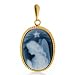 14K YG Angel Cameo Pendant with Diamond Accent