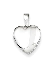 Sterling Silver Polished 12mm Heart Locket