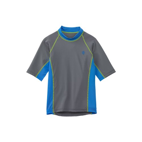 Coolibar UPF 50+ Boy's Short-Sleeve Rash Guard - Sun Protective