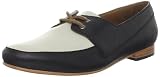 John Fluevog Women's Zurich Flat,Black/White,6.5 M US