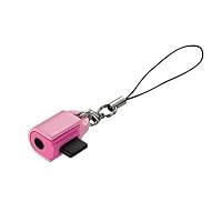 ELECOM 平型 携帯電話用ヘッドホン変換コネクター ストラップ付 ピンク EHP-CT34 00PN