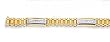 14K Two-Tone Gold Man's Diamond Bracelet - 8.25 inches