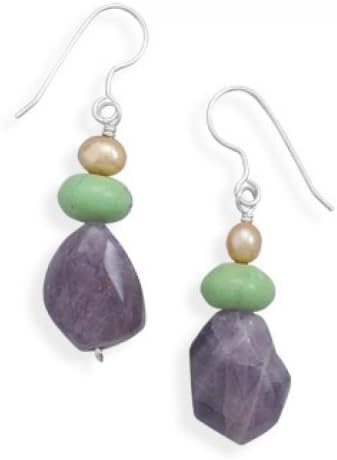 MMA Silver - Multistone French Wire Earrings