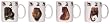 Artistically designed dinnerware Savannah motif mugs 12 oz. Set/4