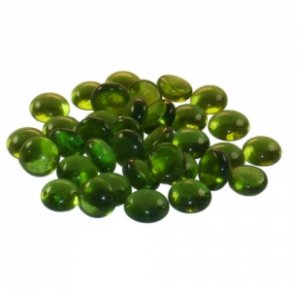 Glasnuggets Dekosteine 1cm Grün