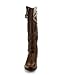 FOREVER MANGO-21 Women's Winkle Back Shaft Side Zip Knee High Flat Riding Boots