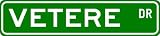 VETERE Street Sign ~ Personalized Family Lastname Sign ~ Gameroom, Basement, Garage Sign ** ALUMINUM