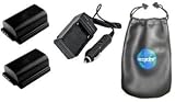 ValuePack (2 Count): Digital Replacement Battery PLUS Mini Battery Travel Charger for Specific Digital Camera and Camcorder Models / Compatible with JVC BN-V507U, BN-V514U Charges with Intelligent Charge Technology - Includes Car Adapter, TWO Batteries and ONE Leatherette Camera / Lens Accessories Pouch