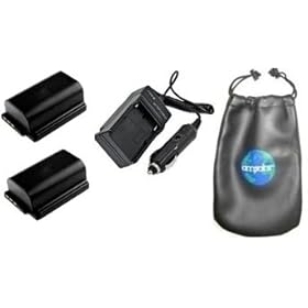 ValuePack (2 Count): Digital Replacement Battery PLUS Mini Battery Travel Charger for Specific Digital Camera and Camcorder Models / Compatible with JVC BN-V507U, BN-V514U Charges with Intelligent Charge Technology - Includes Car Adapter, TWO Batteries and ONE Leatherette Camera / Lens Accessories P
