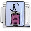 Spool Of Pink Thread & Needle Italian Charm