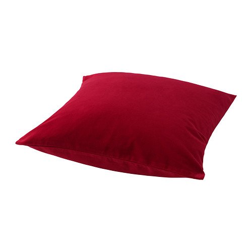 Ikea Sanela Red Cotton Velvet Throw Pillow Cover Cushion Sleeve NEW 20