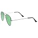 zeroUV - Classic Teardrop Full Metal Flash Mirrored Flat Lens Aviator Sunglasses 54mm