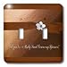 Beverly Turner Wedding Attendant and Bridal Party Design - Unity Sand Ceremony Sponsor, Autumn Ribbon with Flower on Peach - Light Switch Covers - double toggle switch