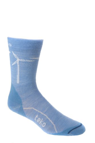 Teko Women's Tekomerino Ultralight Crew Socks, Della Windpower, Medium