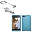 Aqua Blue Case / Skin / Cover & Car Charger for Apple iPod Touch 2nd (2G) & 3rd (3G) Generation