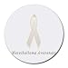 Mesothelioma Awareness Ribbon Round Mouse Pad