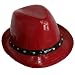 312LLRAqEcL. AA75  RED FAUX PATENT LEATHER TRILBY STINGY BRIM FEDORA HAT