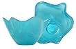 Colorful Recycled Art Glass Small Aqua Blue Wave Rim Dip Bowl 6"D, 4"H - Set / 2