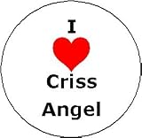 I Love CRISS ANGEL Pinback Button Heart Pin 1.25