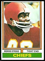 1974 Topps Regular (Football) Card# 323 Morris Stroud of the Kansas City Chiefs VG Condition