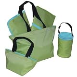 5-Piece Tote Set - Lemon/Teal