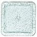 Clear Spanish Small Square Recycled Glass Textured Plate Set / 4