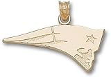 New England Patriots Solid 10K Gold Full Logo 1/2'' Pendant