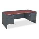 HON 38000 Series Double Pedestal Desk (Mahogany)
