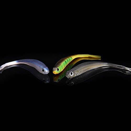 Piscifun Soft Fishing Baits Artificial Shad Bass Lures (4-3/4 Inch) (Customize Colors)