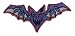 Reed Artist Patch - 3" Vampire Scary Wings Bat RARE!