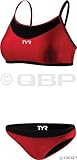 TYR Women s Thin Strap Reversable 2 Piece Black Red SM