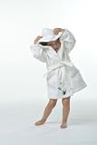 My Munchkin Organic Safety Bathrobe - Green Frog Footprints
