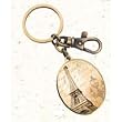 Glam Naturale Recycled Brass "Love in Paris" Eiffel Tower Photo Locket Key Chain - Insert Your Photo!