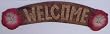 Hibiscus Welcome Door Plaque Sign Indoor Outdoor