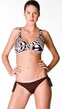 Madagascar Shirred D/DD Cup Bikini Top with Ring by Aerin Rose - Plus Size Swimwear Plus Size Swimsuits
