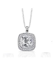 1.04ct Princess Cut Diamond Pendant 14k Gold