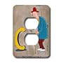 Londons Times Funny Music Cartoons - Old Man And The C -With Apologies To E. Hemmingway- - Light Switch Covers - 2 plug outlet cover
