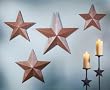 Rustic Brown Metal Barn Star Wall Decor (set of four)
