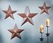 Rustic Brown Metal Barn Star Wall Decor (set of four)