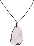 Purple Agate Pendant on Leather Cord, 18