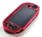 Case Star ® Hot pink plastic (PC) crystal hard case/cover plus 1 set of LCD screen protector for Playstation PS VITA+Case Star CELLPHONE bag