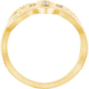 Genuine IceCarats Designer Jewelry Gift 14K Yellow Gold 1/8 Ct Tw Diamond Ring. 1/8 Ct Tw Diamond Ring In 14K Yellow Gold Size 7
