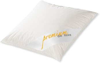 PREMIUM DE LUXE - Daunen Dreikammerkissen - 80 x 80 - aussen: 100% G&auml;nseflaum - Gesamtgewicht: 800 gr. -Deutsches Qualit&auml;tsprodukt - 975.22.002 | Soft und st&uuml;tzend