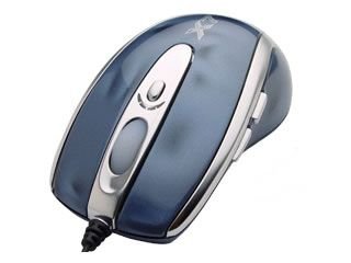 A4Tech X-718 silber Maus optisch PS / 2 + USB 6 Tasten 2000 dpi + Tastenrad silber