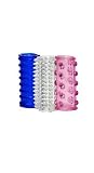 Produkt-Bild: Orion 514306 Tokio Sleeves,  3-teiliges Penis-Manschetten-Set, Unterschiedliche Reiznoppen-Struktur, Farbsortiert