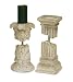 Pack of 2 Renaissance Gray Roman Style Column Pillar Candle Holders 14"